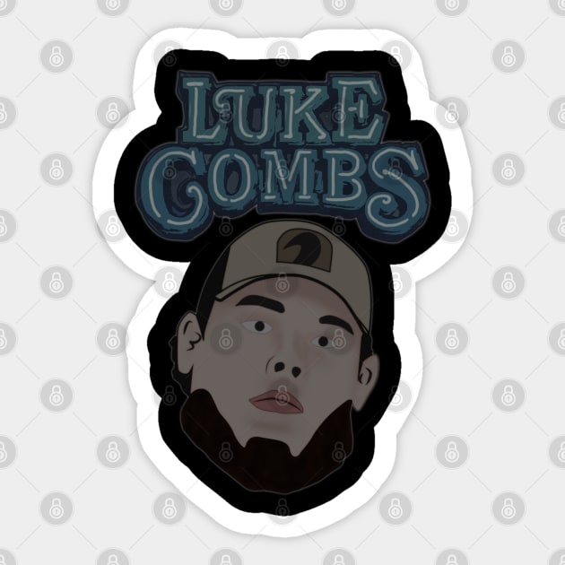 luke combs // country Sticker by Super Human Squad